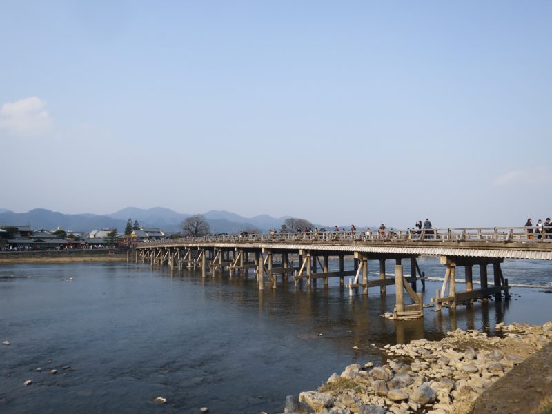 渡月橋、桂川